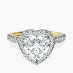 18kt Yellow Gold Victoria Beckham Halo Lab Diamond Eternity Ring front image
