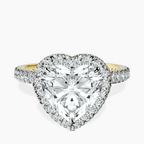 14kt Yellow Gold Klarissa Halo Lab Diamond Eternity Ring front image