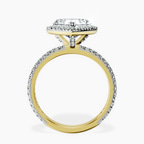 14kt Yellow Gold Klarissa Halo Lab Diamond Eternity Ring side right image one