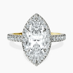 10kt Yellow Gold Victoria Beckham Halo Lab Diamond Eternity Ring front image