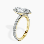 10kt Yellow Gold Victoria Beckham Halo Lab Diamond Eternity Ring standing product image one