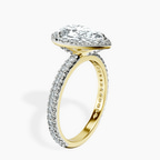 10kt Yellow Gold Victoria Beckham Halo Lab Diamond Eternity Ring standing product image one