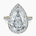 14kt Yellow Gold Klarissa Halo Lab Diamond Eternity Ring front image