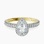 14kt Yellow Gold Klarissa Halo Lab Diamond Eternity Ring front image