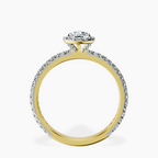 14kt Yellow Gold Klarissa Halo Lab Diamond Eternity Ring side right image one