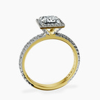 14kt Yellow Gold Klarissa Halo Lab Diamond Eternity Ring side right image one