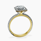 18kt Yellow Gold Victoria Beckham Halo Lab Diamond Eternity Ring side right image one