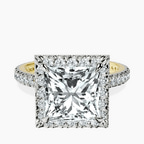 14kt Yellow Gold Klarissa Halo Lab Diamond Eternity Ring front image