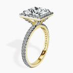 14kt Yellow Gold Klarissa Halo Lab Diamond Eternity Ring standing product image one
