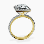 14kt Yellow Gold Klarissa Halo Lab Diamond Eternity Ring side right image one
