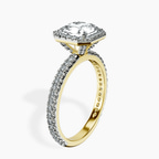 10kt Yellow Gold Victoria Beckham Halo Lab Diamond Eternity Ring standing product image one