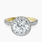 18ct Yellow Gold Klarissa Halo Lab Diamond Eternity Ring front image