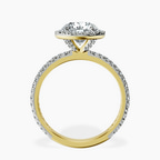 18ct Yellow Gold Klarissa Halo Lab Diamond Eternity Ring side right image one