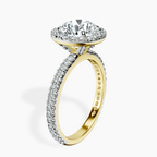 2.82 ct. round Klarissa Halo Eternity Ring in 18kt yellow gold standing product image one
