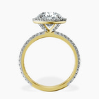 2.82 ct. round Klarissa Halo Eternity Ring in 18kt yellow gold side right image one