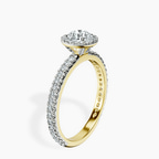 18kt Yellow Gold Klarissa Halo Lab Diamond Eternity Ring standing product image one