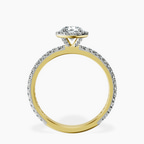 18kt Yellow Gold Klarissa Halo Lab Diamond Eternity Ring side right image one