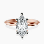 14kt Rose Gold Alora Six Prong Solitaire Lab Diamond Ring front image