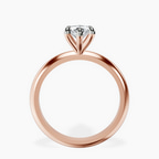 14kt Rose Gold Alora Six Prong Solitaire Lab Diamond Ring side right image one