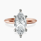 14ct Rose Gold Alora Six Prong Solitaire Lab Diamond Ring front image