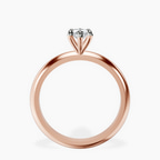 14kt Rose Gold Alora Six Prong Solitaire Lab Diamond Ring side right image one