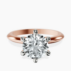 18ct Rose Gold Alora Six Prong Solitaire Lab Diamond Ring front image
