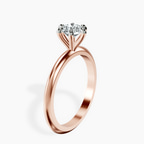 18kt Rose Gold Alora Six Prong Solitaire Lab Diamond Ring standing product image one