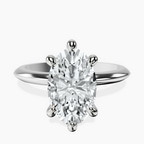 Platinum Alora Six Prong Solitaire Lab Diamond Ring front image