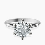 18ct White Gold Alora Six Prong Solitaire Lab Diamond Ring front image