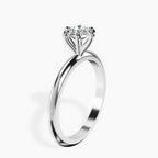 10kt White Gold Alora Six Prong Solitaire Lab Diamond Ring standing product image one
