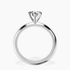 10kt White Gold Alora Six Prong Solitaire Lab Diamond Ring side right image one