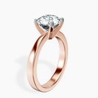 18kt Rose Gold Jannel Tapering Solitaire Lab Diamond Ring standing product image one