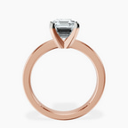 18kt Rose Gold Jannel Tapering Solitaire Lab Diamond Ring side right image one