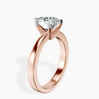 18ct Rose Gold Jannel Tapering Solitaire Lab Diamond Ring standing product image one