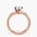 18ct Rose Gold Jannel Tapering Solitaire Lab Diamond Ring side right image one