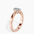 18kt Rose Gold Jannel Tapering Solitaire Lab Diamond Ring standing product image one
