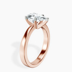 18ct Rose Gold Jannel Tapering Solitaire Lab Diamond Ring standing product image one