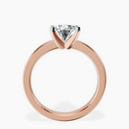 18ct Rose Gold Jannel Tapering Solitaire Lab Diamond Ring side right image one