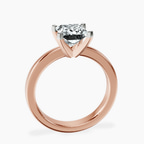 18ct Rose Gold Jannel Tapering Solitaire Lab Diamond Ring side right image one