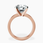 14kt Rose Gold Jannel Tapering Solitaire Lab Diamond Ring side right image one