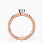 10kt Rose Gold Jannel Tapering Solitaire Lab Diamond Ring side right image one