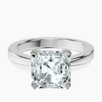 Platinum Jannel Tapering Solitaire Lab Diamond Ring front image