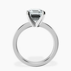 Platinum Jannel Tapering Solitaire Lab Diamond Ring side right image one