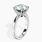 Platinum Jannel Tapering Solitaire Lab Diamond Ring standing product image one