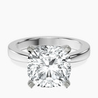 Platinum Jannel Tapering Solitaire Lab Diamond Ring front image