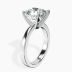 Platinum Jannel Tapering Solitaire Lab Diamond Ring standing product image one
