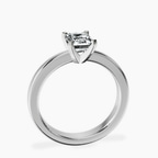 18kt White Gold Jannel Tapering Solitaire Lab Diamond Ring side right image one