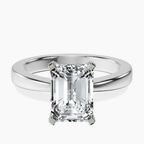 Platinum Jannel Tapering Solitaire Lab Diamond Ring front image