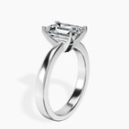 Platinum Jannel Tapering Solitaire Lab Diamond Ring standing product image one