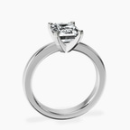 Platinum Jannel Tapering Solitaire Lab Diamond Ring side right image one